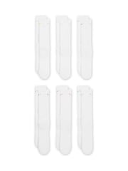 Nike White/Gold Everyday Plus Cushioned Training Crew Socks 6 Pack - Image 3 of 4