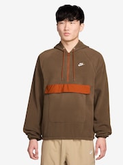 Nike Mosswood Brown Club Winterised Polar Brushed Fleece Top - Image 1 of 3