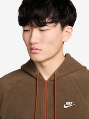 Nike Mosswood Brown Club Winterised Polar Brushed Fleece Top - Image 3 of 3