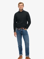 Superdry Grey Essentials Cotton Jumper - Image 3 of 6