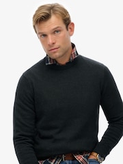 Superdry Grey Essentials Cotton Jumper - Image 4 of 6