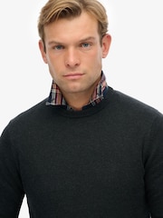 Superdry Grey Essentials Cotton Jumper - Image 5 of 6