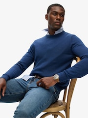 Superdry Blue Sky Essentials Cotton Jumper - Image 2 of 5