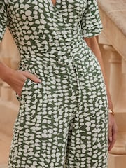Sosandar Printed Belted Jumpsuit - Imagen 4 de 5