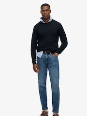 Superdry Blue Essentials Cotton Jumper - Image 3 of 6