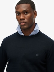 Superdry Blue Essentials Cotton Jumper - Image 5 of 6