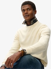 Superdry Cream Essentials Cotton Jumper - Image 3 of 5