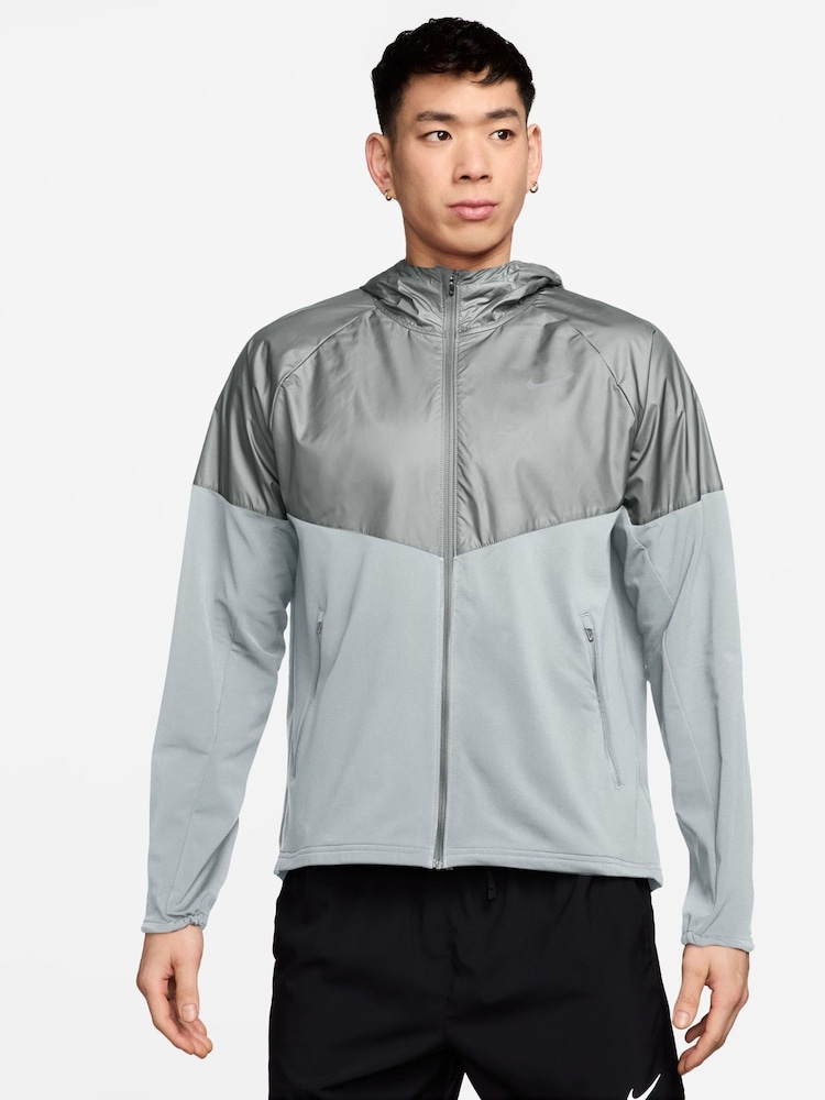 Nike Black Miler Therma-FIT Repel Winterized Running Jacket - Image 1 of 3 Nike Black Miler Therma-FIT Repel Winterized Running Jacket - Image 1 of 3