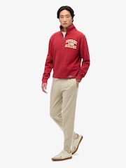 Телесный - спортивные брюки зауженного кроя с логотипом Superdry - Изображение 1 из 6