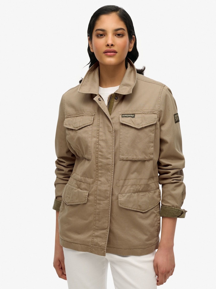 Superdry Natural 100% Cotton M65 Military Jacket - Image 1 of 5