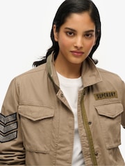 Superdry Brown Embellished M65 Military Jacket - Image 3 of 5