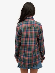 Superdry Green Oversized Vintage Check Shirt - Image 2 of 6
