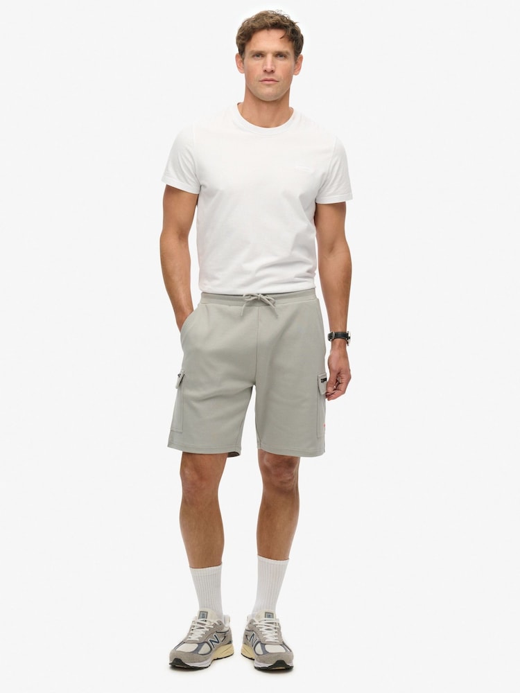 Superdry Grey Tech Logo Cargo Shorts - Image 1 of 7