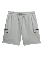 Superdry Grey Tech Logo Cargo Shorts - Image 6 of 7