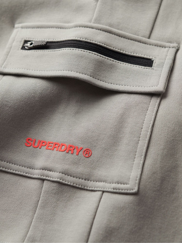 Superdry Grey Tech Logo Cargo Shorts - Image 7 of 7