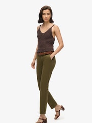 Superdry Green Mid Rise Chino Trousers - Image 2 of 5