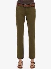 Superdry Green Mid Rise Chino Trousers - Image 3 of 5
