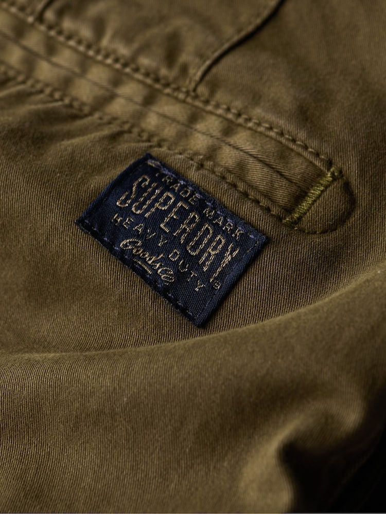 Superdry Green Mid Rise Chino Trousers - Image 5 of 5