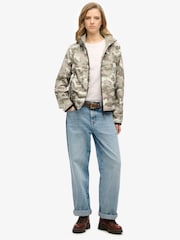 Superdry Green Hooded Logo Windbreaker Jacket - Image 2 of 4