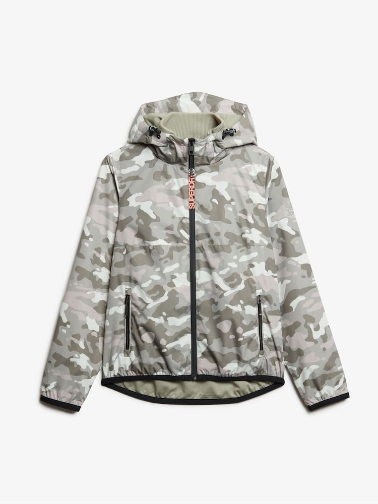 Superdry Green Hooded Logo Windbreaker Jacket - Image 4 of 4