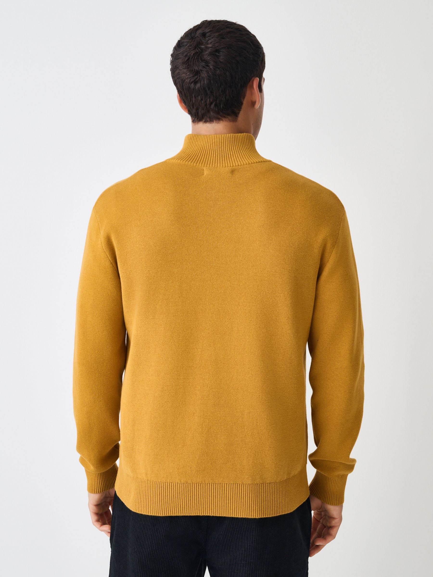 Buy Ochre Yellow Plain Quarter Zip Jumper from Next USA