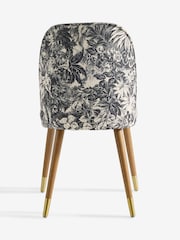 Set of 2 Tapestry Print Valencia Upholstered Dark Wood Leg Dining Chairs - Image 7 of 7