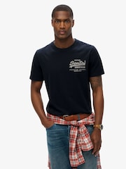 Superdry Blue Relaxed VL Tokyo T-Shirt - Image 1 of 5