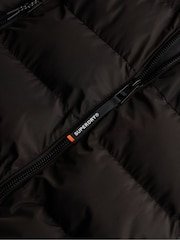Superdry Black Hooded Sports Puffer Jacket - Image 6 of 6