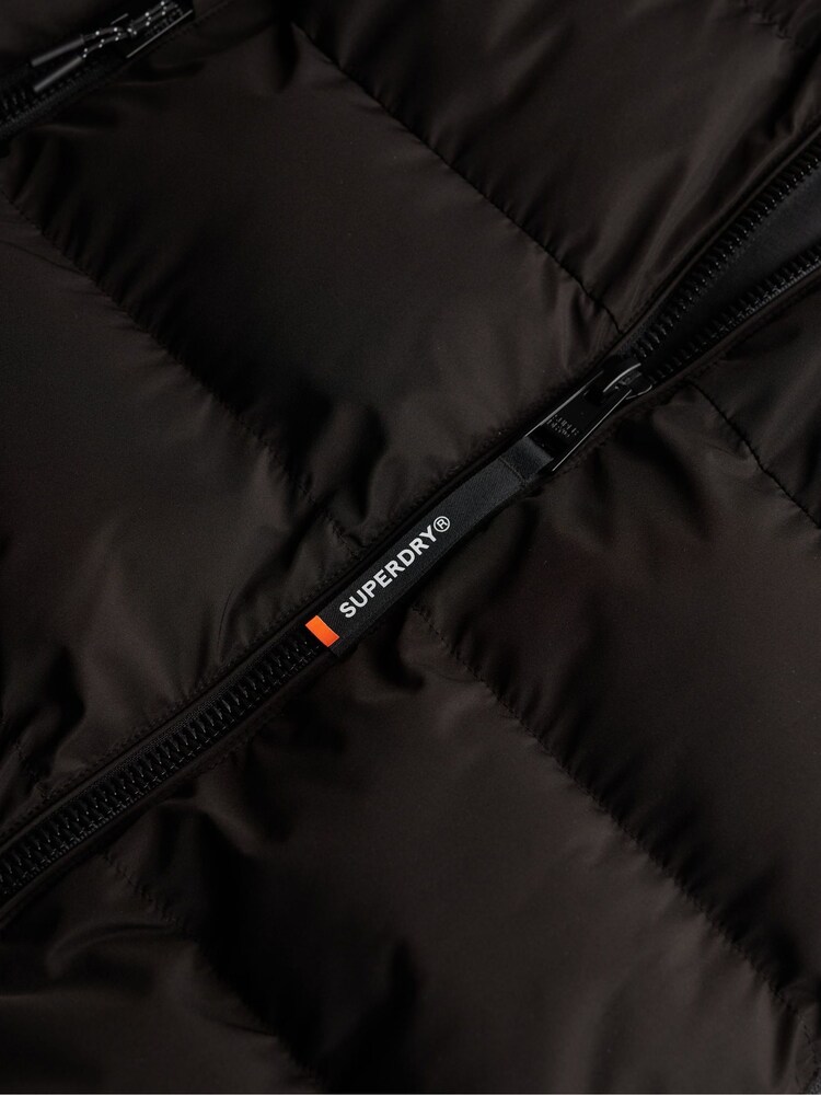 Superdry Black Hooded Sports Puffer Jacket - Image 6 of 6