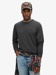 Preto - Moletom Superdry cotton Classic Essential Sweatshirt - Imagem 1 de 5