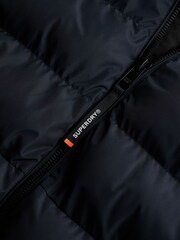 Superdry Blue Hooded Sports Puffer Jacket - Image 9 of 9