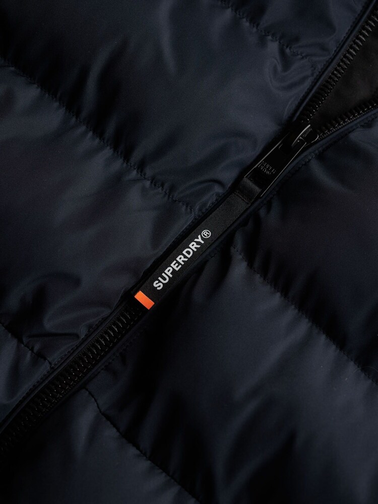 Superdry Blue Hooded Sports Puffer Jacket - Image 9 of 9