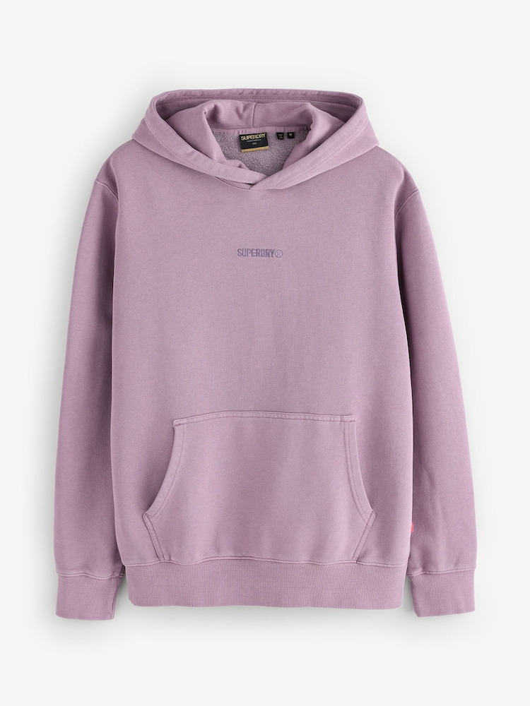 Superdry Purple Micro Logo Hoodie - Image 1 of 2