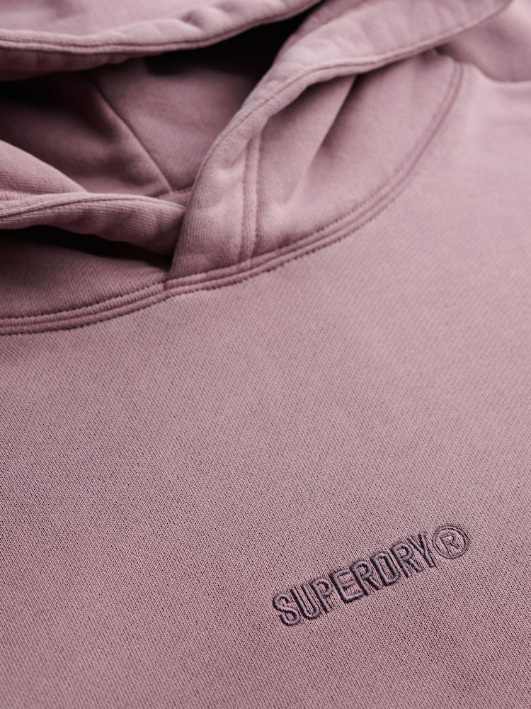 Superdry Purple Micro Logo Hoodie - Image 6 of 6