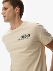 Superdry Cream Lo-Fi Outdoors Relaxed T-Shirt - Image 4 of 7