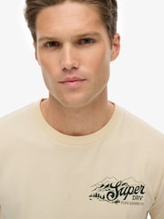 Superdry Cream Lo-Fi Outdoors Relaxed T-Shirt - Image 5 of 7