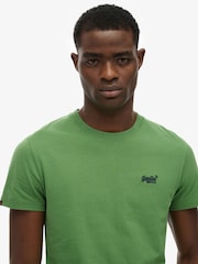 Superdry Light Green Essential Short Sleeve Embroidered T-Shirt - Image 3 of 6