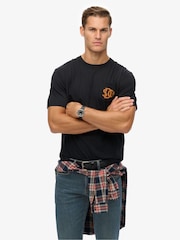 Azul - Superdry Merchant Graphic Print T-Shirt - Imagen 1 de 6