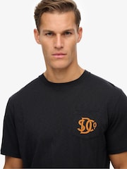 Azul - Superdry Merchant Graphic Print T-Shirt - Imagen 4 de 6