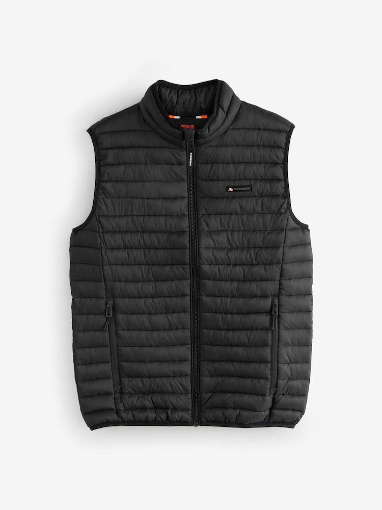 Superdry Black Fuji Lite Padded Gilet - Image 1 of 2