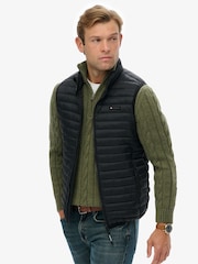 Superdry Black Fuji Lite Padded Gilet - Image 3 of 7