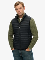 Superdry Black Fuji Lite Padded Gilet - Image 4 of 7