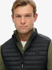 Superdry Black Fuji Lite Padded Gilet - Image 5 of 7