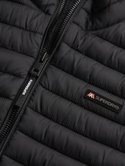 Superdry Black Fuji Lite Padded Gilet - Image 7 of 7