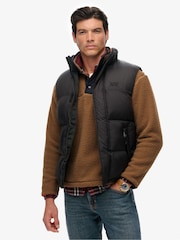 Superdry Black Tech Padded Gilet - Image 6 of 10