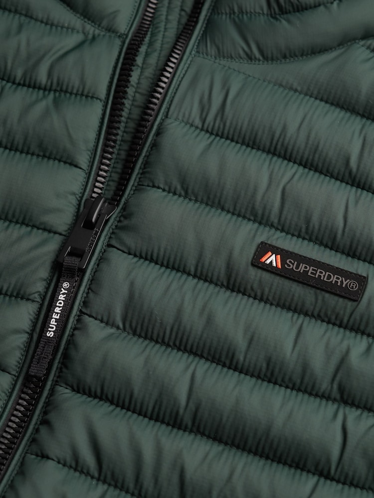 Superdry Green Fuji Lite Padded Gilet - Image 7 of 7