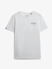Superdry White Relaxed British Design T-Shirt - Image 1 of 1