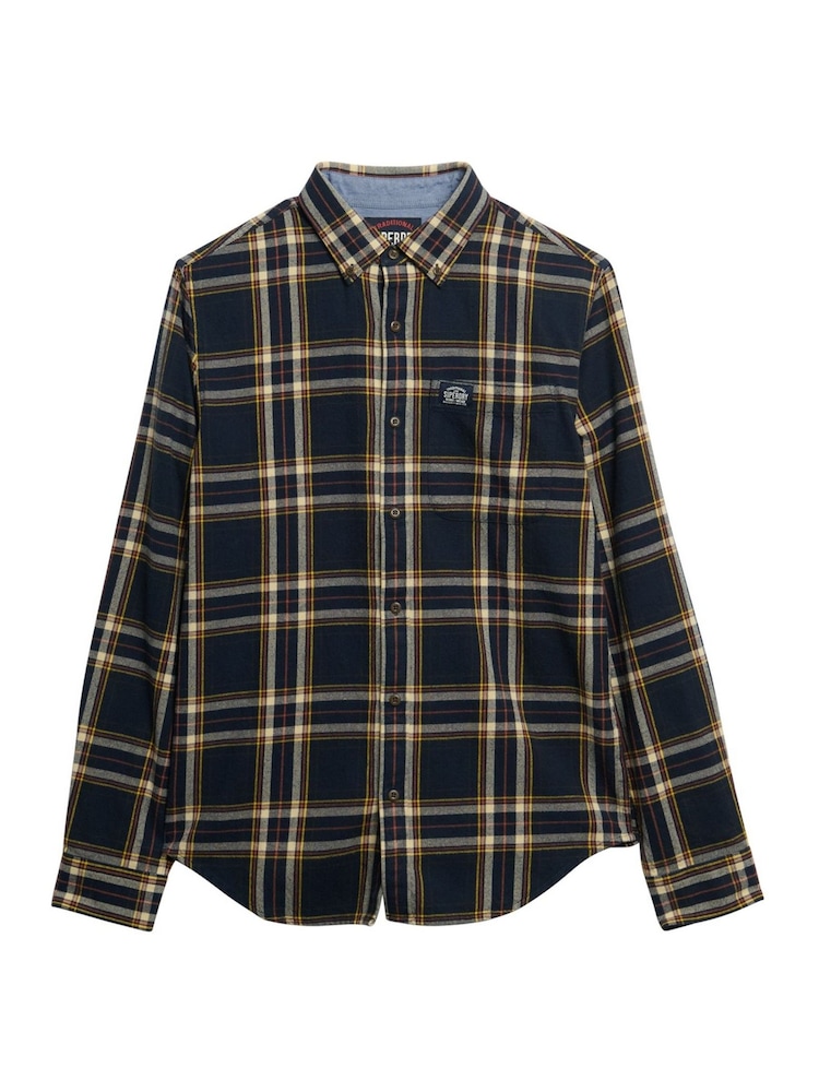 Superdry Blue Cotton Lumberjack Shirt - Image 1 of 2