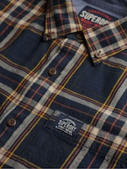 Superdry Blue Cotton Lumberjack Shirt - Image 2 of 2