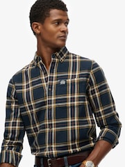 Superdry Blue Cotton Lumberjack Shirt - Image 3 of 7